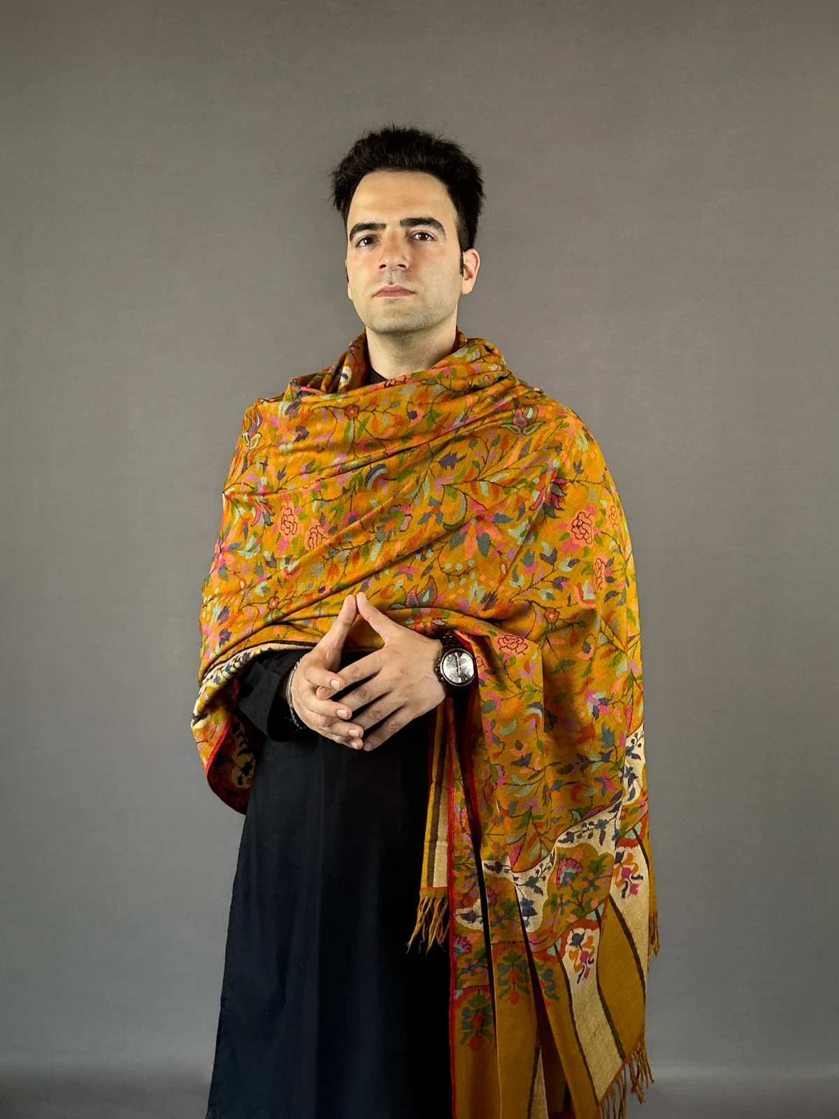 Pashmina Men’s Handloom Kani Shawl – Bertilla